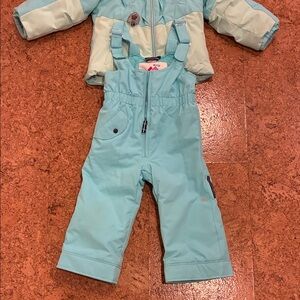 Kids Aqua Overalls